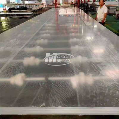 8850x3150mm 70mm ورقة أكريليك حوض السمك لحمام السباحة الزخرفية