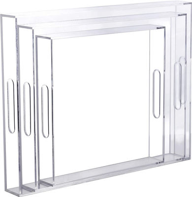 16x12x2inch 5mm PMMA Cast Custom Plexiglass علبة أكريليك شفافة مع مقابض