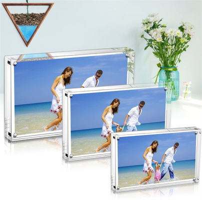 Clear Perspex 4x6 '' إطار صورة مغناطيسي أكريليك قسم المنزل