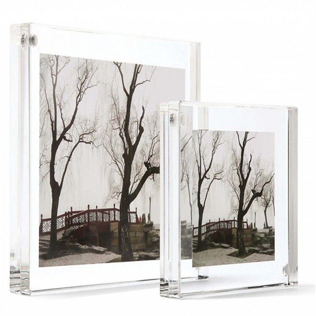 Clear Perspex 4x6 '' إطار صورة مغناطيسي أكريليك قسم المنزل